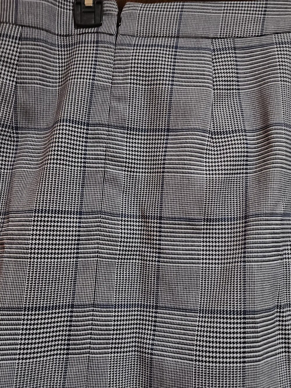 Club Monaco Plaid Wrap Mini Skirt with Belt - Gray - Picture 5 of 6